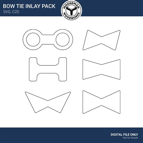 Printable Bow Tie Inlay Template